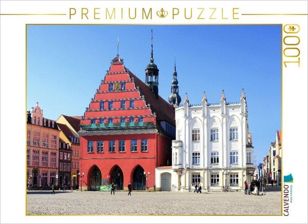 Produktbild: CALVENDO Puzzle Hansestadt Greifswald in Mecklenburg-Vorpommern | 1000 Teile Lege-Gr&ouml;&szlig;e 64x48cm Foto-Puzzle f&uuml;r gl&uuml;ckliche Stunden