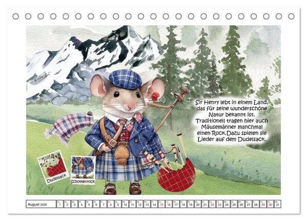 Produktbild: Mausgewitzt - Wo lebt die Maus? (Tischkalender 2026 DIN A5 quer), CALVENDO Monatskalender