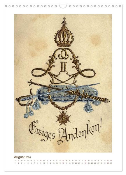 Produktbild: Ludwig II. von Bayern: Historische Illustrationen und Stiche (Wandkalender 2026 DIN A3 hoch), CALVENDO Monatskalender