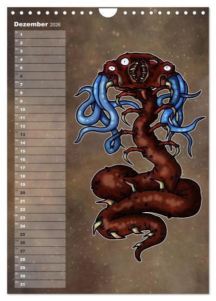 Produktbild: Bestiarium Vladi Krafft (Wandkalender 2026 DIN A4 hoch), CALVENDO Monatskalender