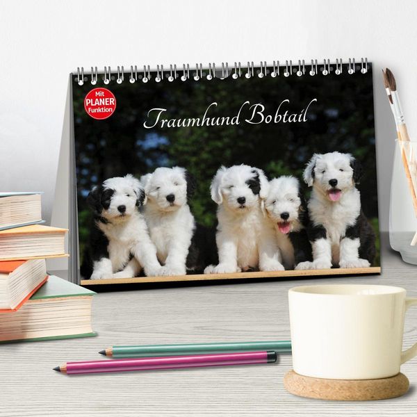 Produktbild: Traumhund Bobtail (Tischkalender 2026 DIN A5 quer), CALVENDO Monatskalender