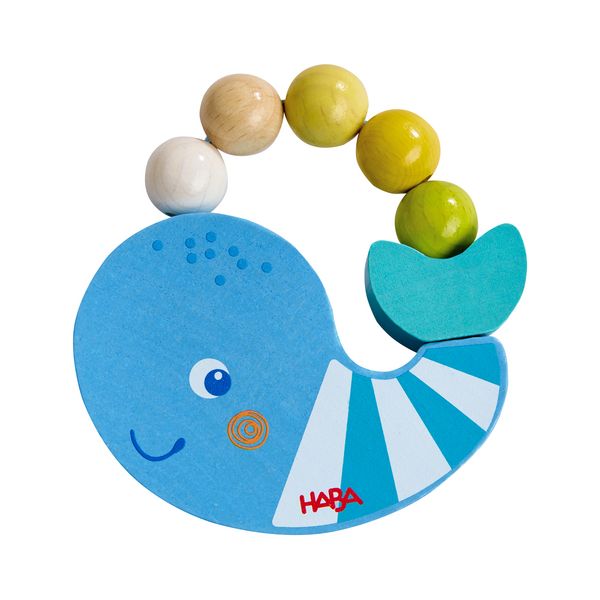 Produktbild: HABA 2013799001 - Greifling Rasselwal, Holz, H&ouml;he: 8,9 cm