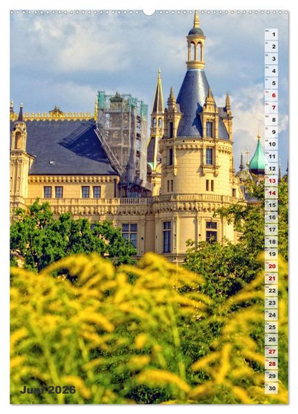 Produktbild: Schweriner Schloss - Impressionen aus Mecklenburg-Vorpommern (hochwertiger Premium Wandkalender 2026 DIN A2 hoch), Kunstdruck in Hochglanz