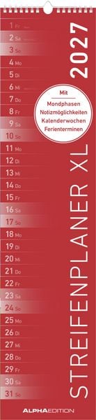 Produktbild: Streifenplaner XL ROT 2027
