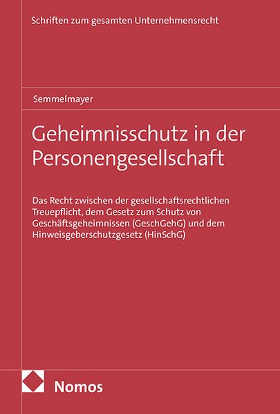 Produktbild: Geheimnisschutz in der Personengesellschaft