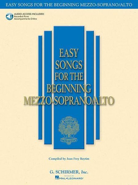Produktbild: Easy Songs for the Beginning Mezzo-Soprano/Alto Vocal Sheet Music with Piano Accompaniment Online Audio Included G. Schirmer Songbook for Beginners and Contest Solos