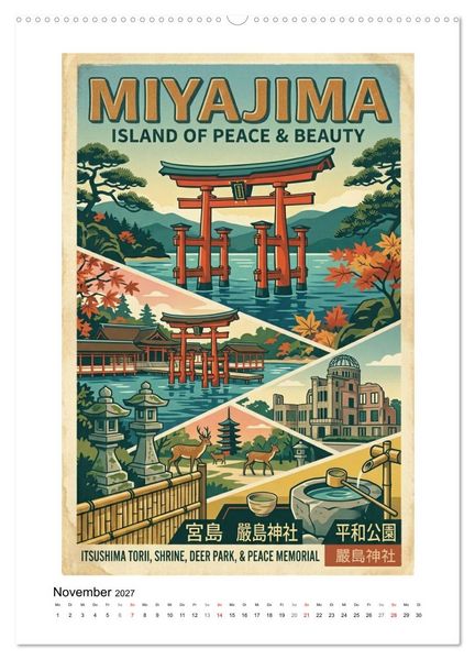 Produktbild: Sehnsucht Japan &ndash; Die Mid-Century Collection (hochwertiger Premium Wandkalender 2027 DIN A2 hoch), Kunstdruck in Hochglanz