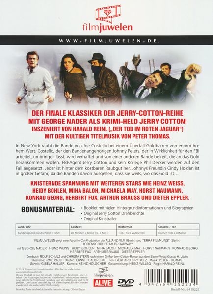 Produktbild: Jerry Cotton - Todessch&uuml;sse am Broadway - filmjuwelen