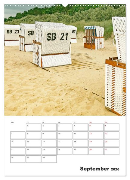 Produktbild: Usedom - Terminplaner (hochwertiger Premium Wandkalender 2026 DIN A2 hoch), Kunstdruck in Hochglanz