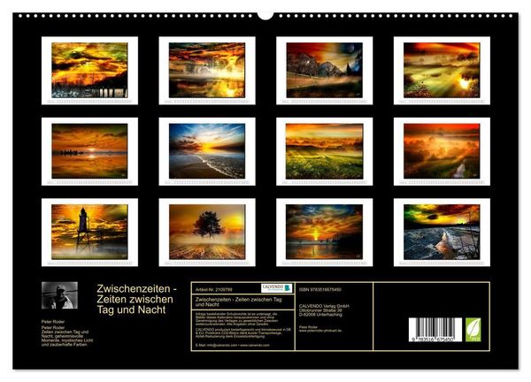 Produktbild: Zwischenzeiten - Zeiten zwischen Tag und Nacht (hochwertiger Premium Wandkalender 2026 DIN A2 quer), Kunstdruck in Hochglanz