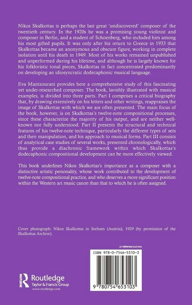 Produktbild: The Life and Twelve-Note Music of Nikos Skalkottas