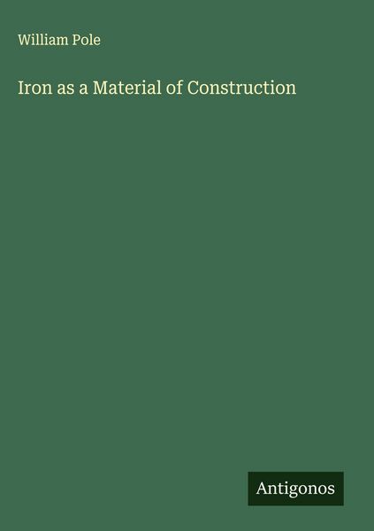 Produktbild: Iron as a Material of Construction