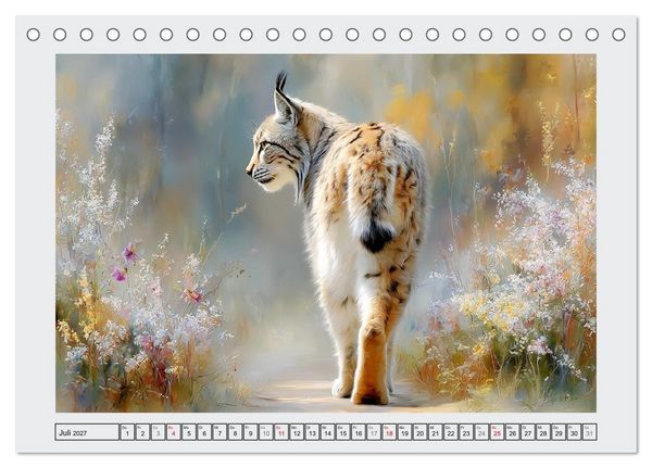 Produktbild: Luchse. Meister der Tarnung im Wald (Tischkalender 2027 DIN A5 quer), CALVENDO Monatskalender