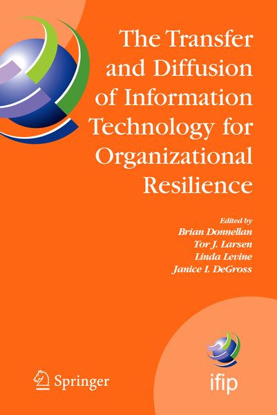 Produktbild: The Transfer and Diffusion of Information Technology for Organizational Resilience