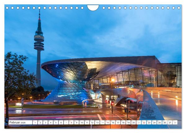 Produktbild: Abend in M&uuml;nchen (Wandkalender 2026 DIN A4 quer), CALVENDO Monatskalender