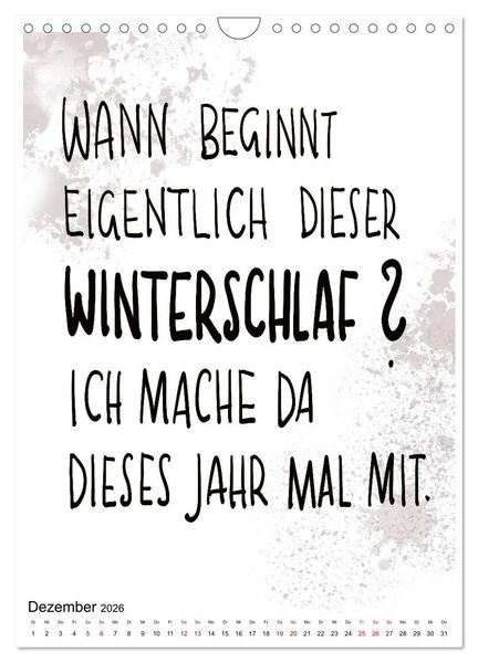 Produktbild: Angesagtes-Spr&uuml;che f&uuml;r alle Lebenslagen (Wandkalender 2026 DIN A4 hoch), CALVENDO Monatskalender