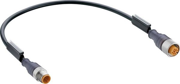 Produktbild: Belden 11821-1 Sensor-/Aktor-Steckverbinder, konfektioniert M12 Stecker, gerade, Buchse, gerade 30.00 cm Polzahl Sensoren: 4 1 St.