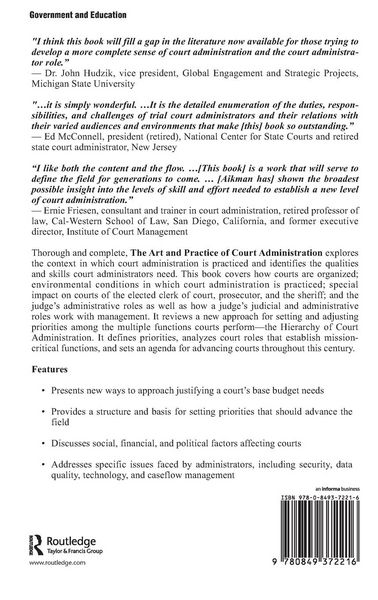 Produktbild: The Art and Practice of Court Administration