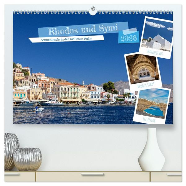 Produktbild: Rhodos und Symi (hochwertiger Premium Wandkalender 2026 DIN A2 quer), Kunstdruck in Hochglanz