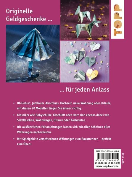 Produktbild: Originelle Geldgeschenke f&uuml;r jeden Anlass (kreativ.kompakt.)