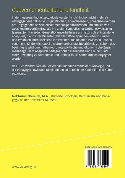 Produktbild: Gouvernementalit&auml;t und Kindheit