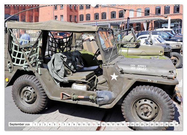 Produktbild: Willys Jeep im Detail vom Frankfurter Taxifahrer Petrus Bodenstaff (hochwertiger Premium Wandkalender 2026 DIN A2 quer), Kunstdruck in Hochglanz