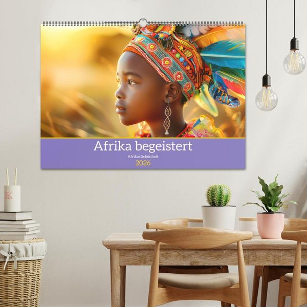 Produktbild: Afrika begeistert - Afrikas Sch&ouml;nheit (Wandkalender 2026 DIN A2 quer), CALVENDO Monatskalender