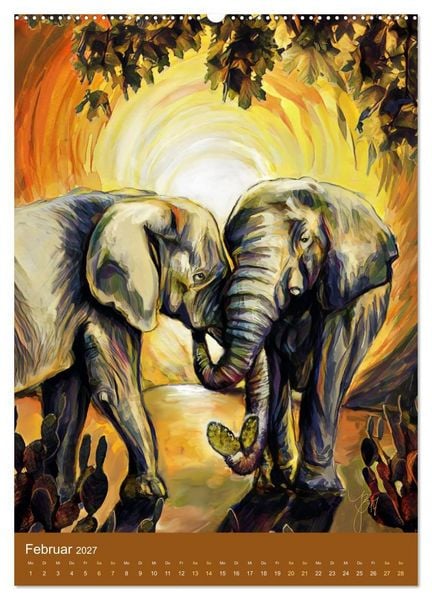Produktbild: K&uuml;nstlerische Tiergeschichten (hochwertiger Premium Wandkalender 2027 DIN A2 hoch), Kunstdruck in Hochglanz