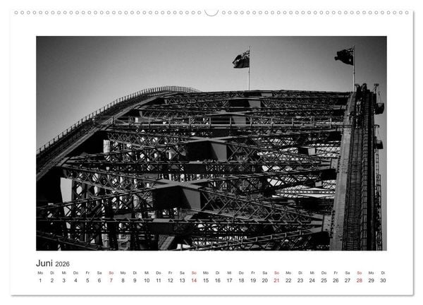 Produktbild: SYDNEY Monochrom (hochwertiger Premium Wandkalender 2026 DIN A2 quer), Kunstdruck in Hochglanz