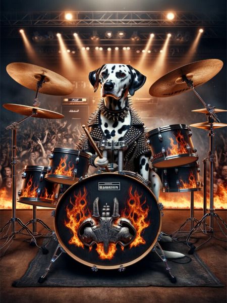 Produktbild: CALVENDO Puzzle Dalmatiner Drummerqueen | 1000 Teile Lege-Gr&ouml;&szlig;e 64x48cm Foto-Puzzle f&uuml;r gl&uuml;ckliche Stunden