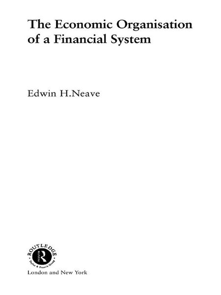 Produktbild: The Economic Organisation of a Financial System