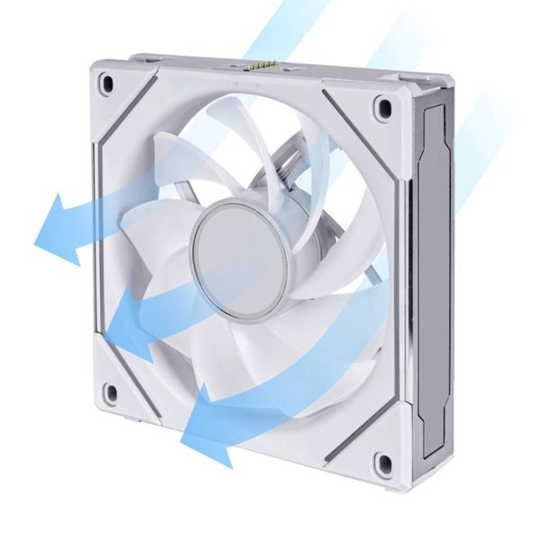 Produktbild: Lian Li Lian Li UNI FAN SL-INF 120 ARGB Reverse Blade PWM L&uuml;fter - 120mm, wei&szlig; PC-Geh&auml;use-L&uuml;fter Wei&szlig; (B x H x T) 120 x 122 x 25 mm