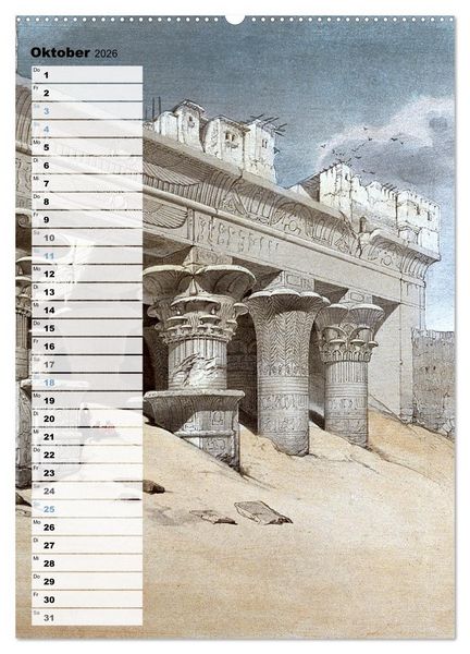 Produktbild: &Auml;gyptens Tempel (hochwertiger Premium Wandkalender 2026 DIN A2 hoch), Kunstdruck in Hochglanz