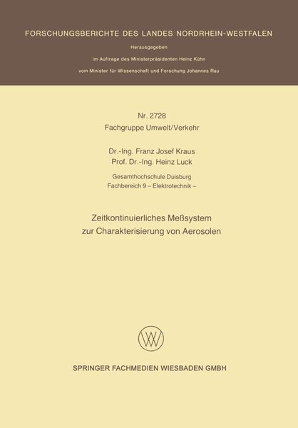 Produktbild: Zeitkontinuierliches Me&szlig;system zur Charakterisierung von Aerosolen