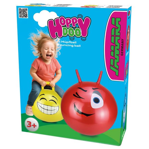 Produktbild: H&uuml;pfball Smile HoppyDoo gelb 450mm mit Pumpe
