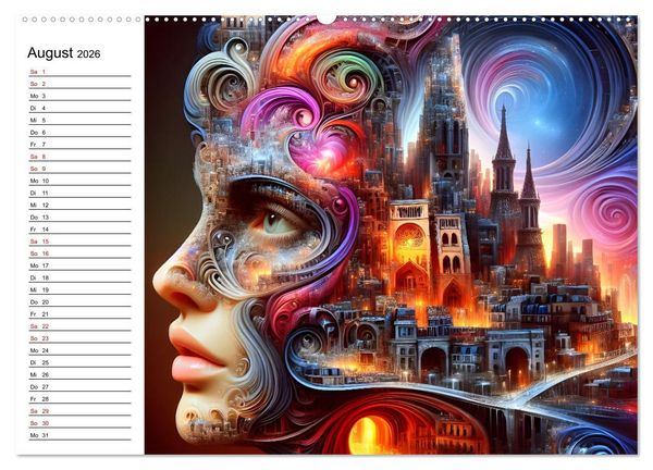 Produktbild: Metropolengesichter (hochwertiger Premium Wandkalender 2026 DIN A2 quer), Kunstdruck in Hochglanz