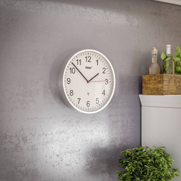 Produktbild: Mebus 19411 Funk Wanduhr 30cm Silber