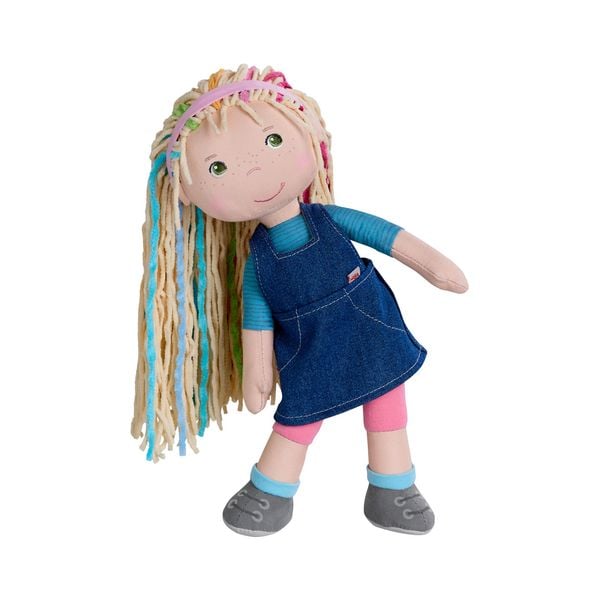 Produktbild: HABA 2013359001 - Stoffpuppe Auri, extralange Haare mit Regenbogenstr&auml;hnen, 30 cm