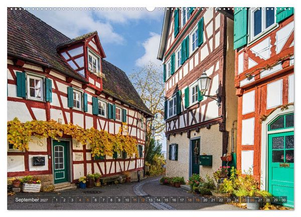 Produktbild: Idyllisches Fachwerk rund um Stuttgart (hochwertiger Premium Wandkalender 2027 DIN A2 quer), Kunstdruck in Hochglanz