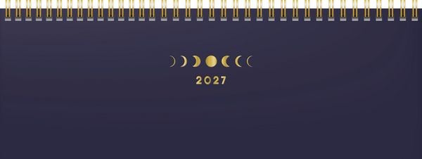 Produktbild: rido/id&eacute; 7036311017 Querterminbuch Premium Young Line 2027 "Moon" 297&times;105 mm, Papier