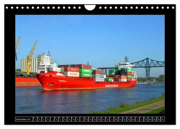 Produktbild: Containerschiffe (Wandkalender 2027 DIN A4 quer), CALVENDO Monatskalender
