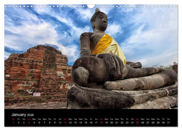 Produktbild: Monuments of Thailand 2026 (Wall Calendar 2026 DIN A3 landscape), CALVENDO 12 Month Wall Calendar