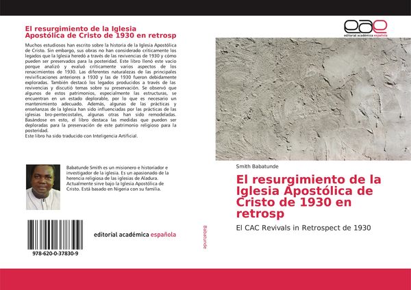 Produktbild: El resurgimiento de la Iglesia Apost&oacute;lica de Cristo de 1930 en retrosp