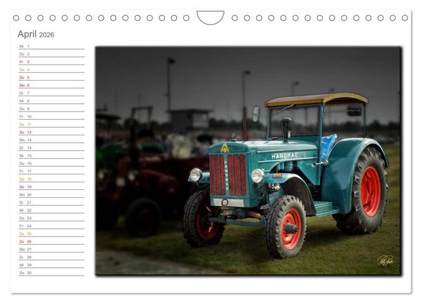 Produktbild: Oldtimer - geliebte Trecker (Wandkalender 2026 DIN A4 quer), CALVENDO Monatskalender