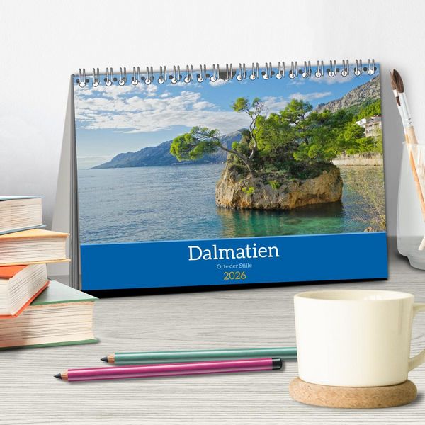Produktbild: Dalmatien - Stille Orte (Tischkalender 2026 DIN A5 quer), CALVENDO Monatskalender