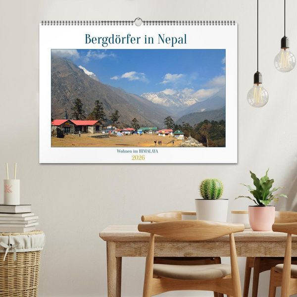 Produktbild: Wohnen im HIMALAYA (Wandkalender 2026 DIN A2 quer), CALVENDO Monatskalender