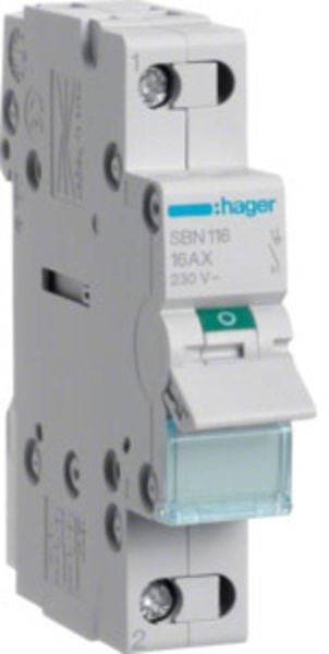 Produktbild: Hager Schaltermodul Grau 16A 230V SBN116