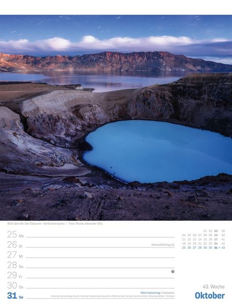 Produktbild: Island Wochenplaner Kalender 2027 | Die Insel aus Feuer und Eis