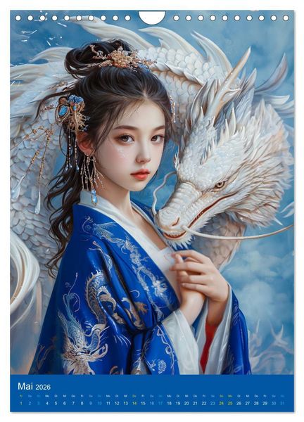 Produktbild: Chinesische Tierkreiszeichen - Fantasie-Zodiak im Stil des alten Chinas (Wandkalender 2026 DIN A4 hoch), CALVENDO Monatskalender