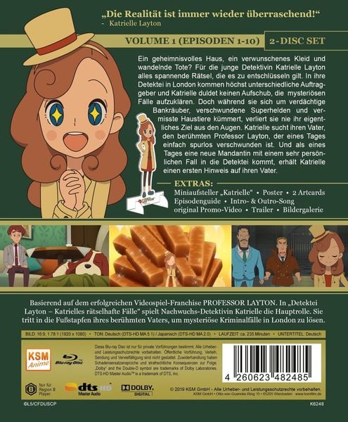 Produktbild: Detektei Layton - Katrielles r&auml;tselhafte F&auml;lle: Volume 1 (Episode 01-10) [2 BRs]